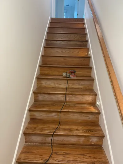 Stair painting before in Savannah