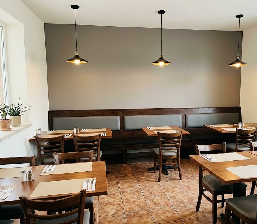 Freshly painted restaurant interior