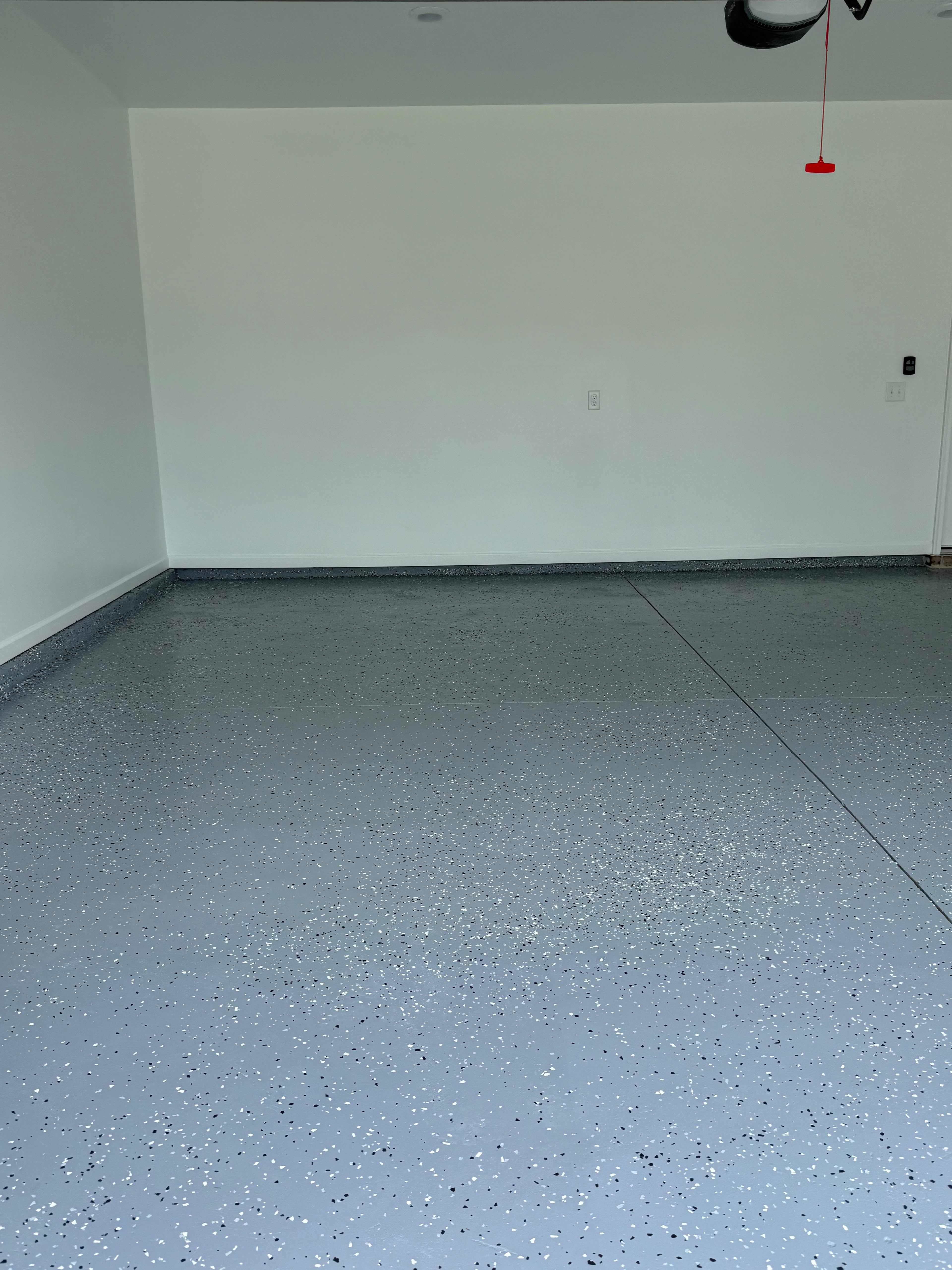 Garage floor after epoxy coating
