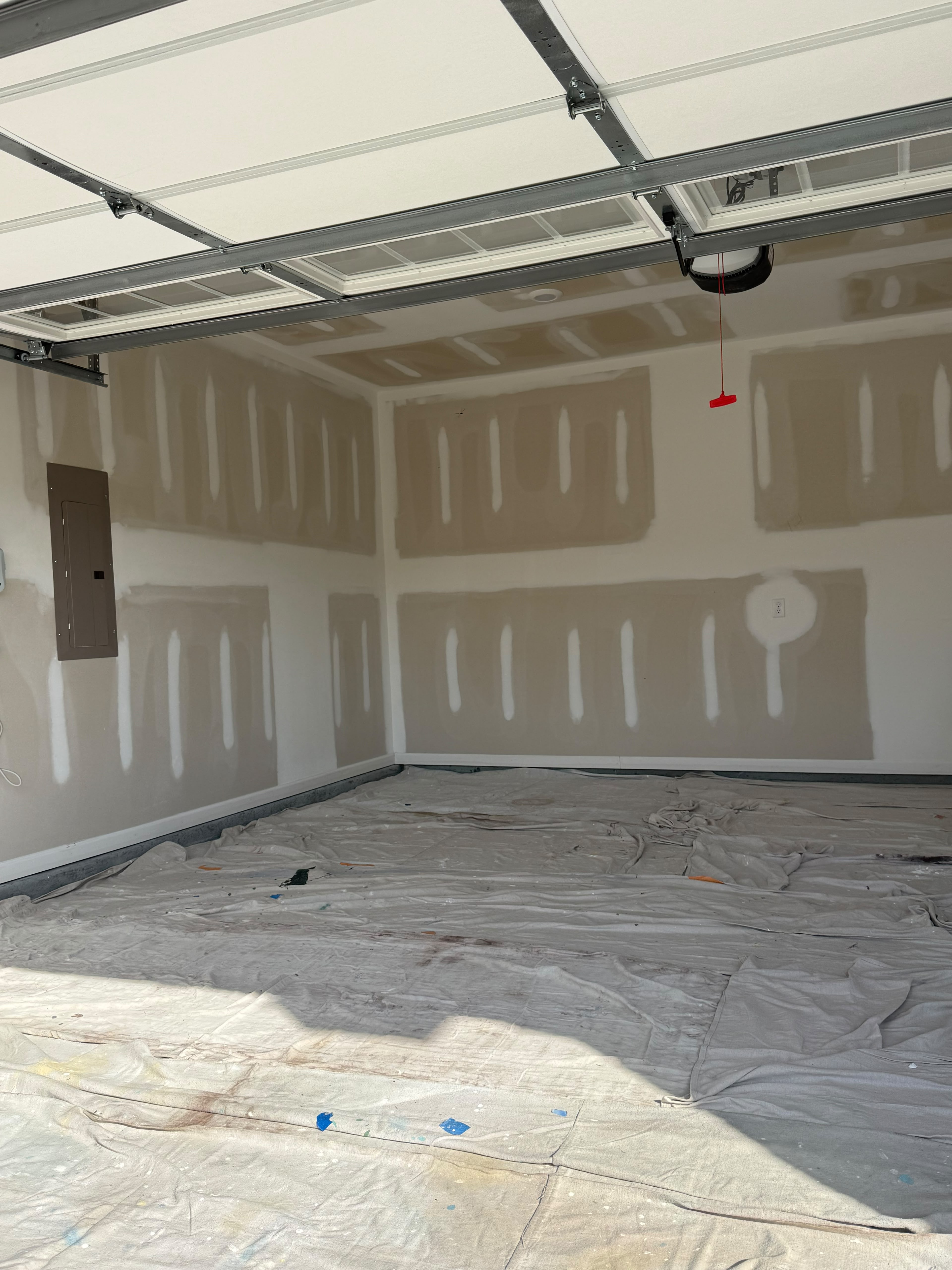 Concrete floor before epoxy coating