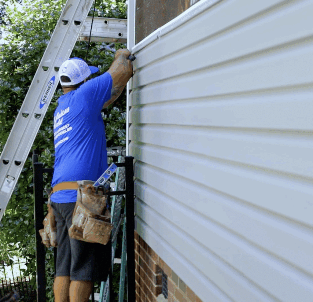 Siding installation project