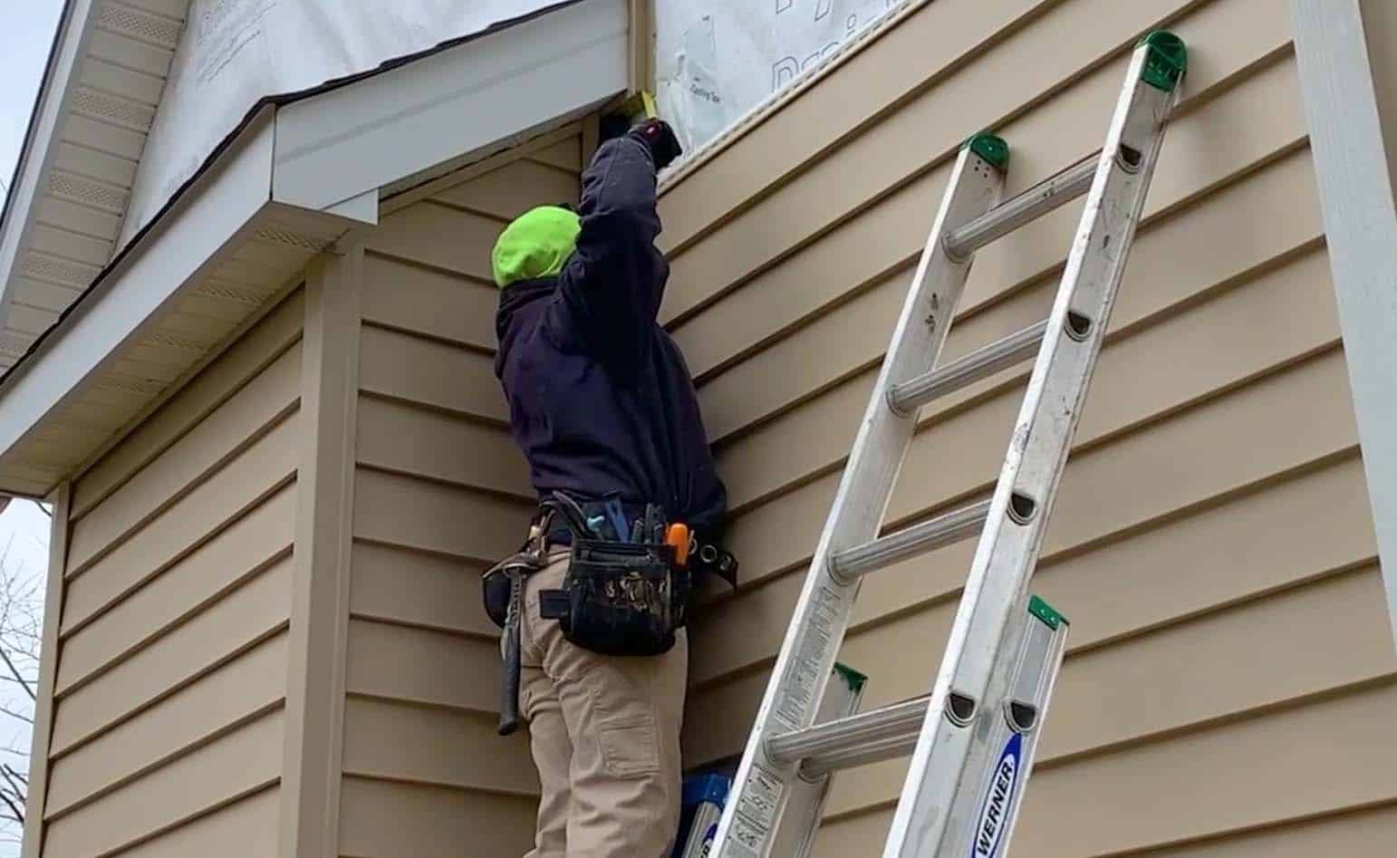 Siding installation project