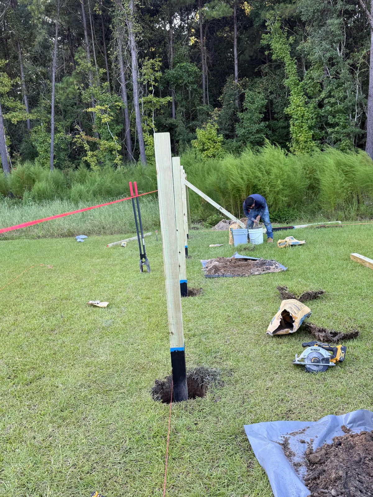 Fence installation