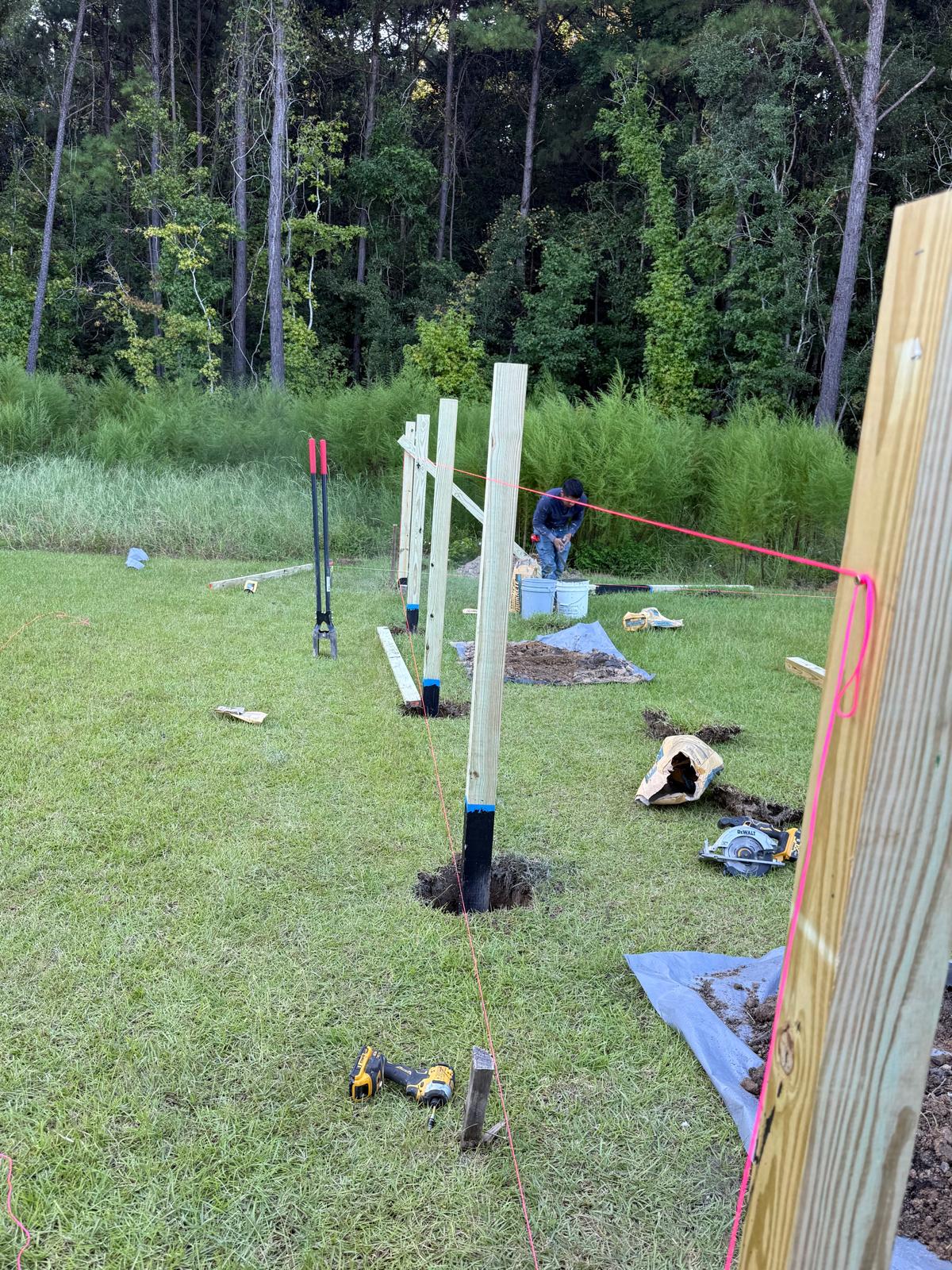 Fence installation