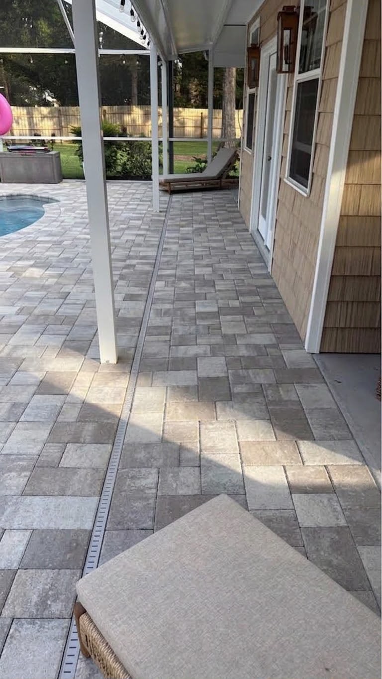 Paver patio installation