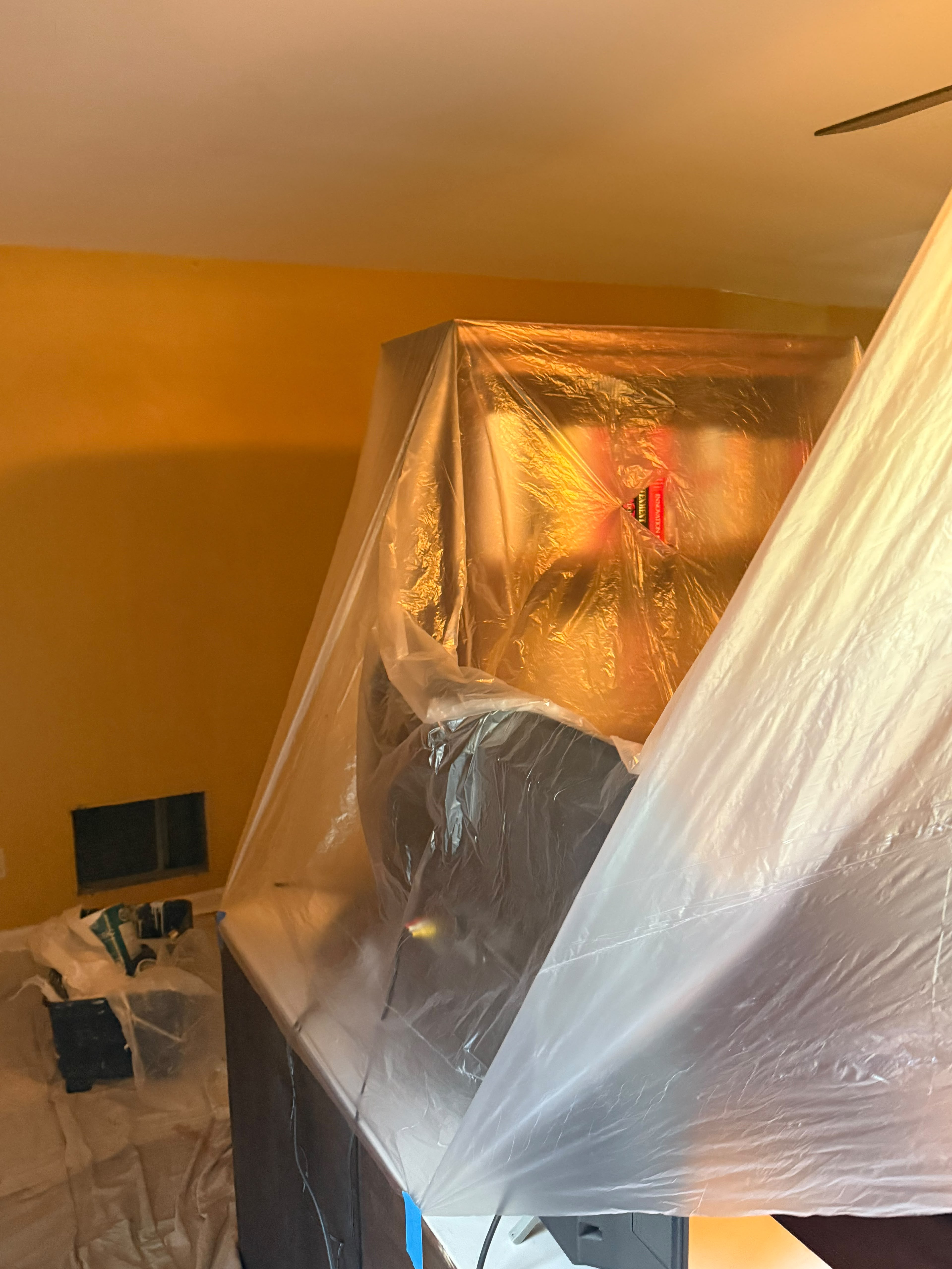 Interior painting in progress