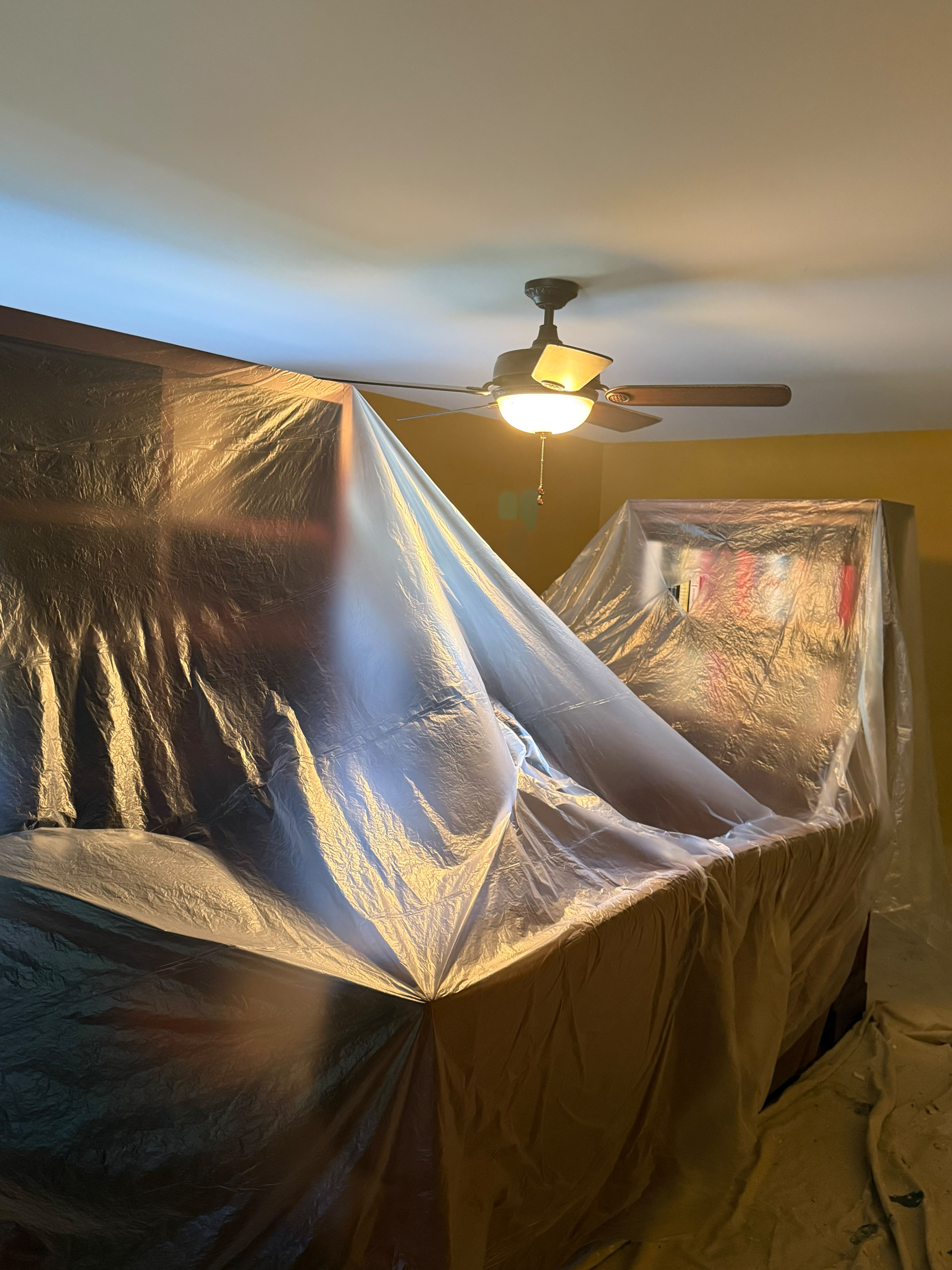 Interior painting in progress