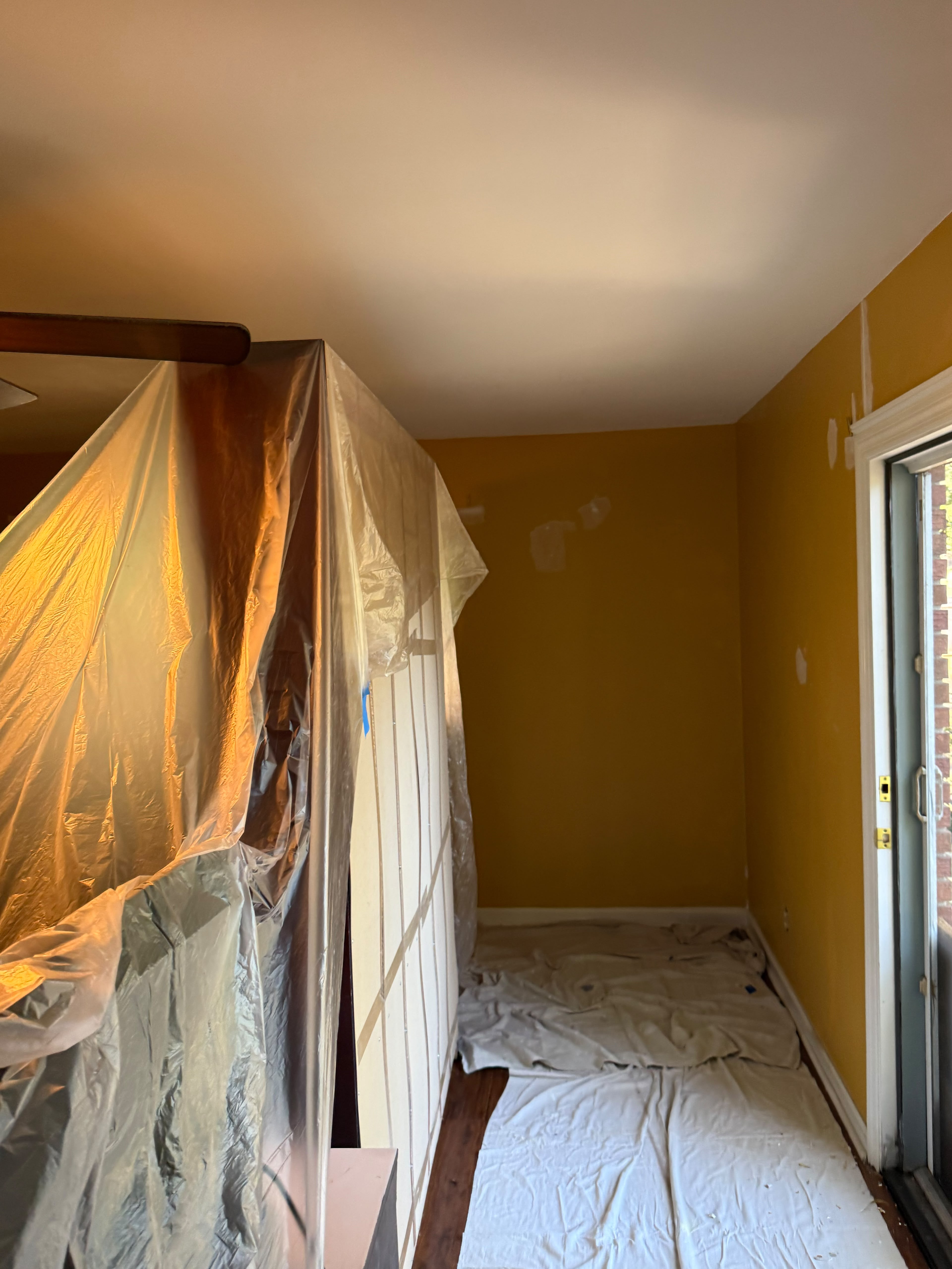 Interior painting in progress