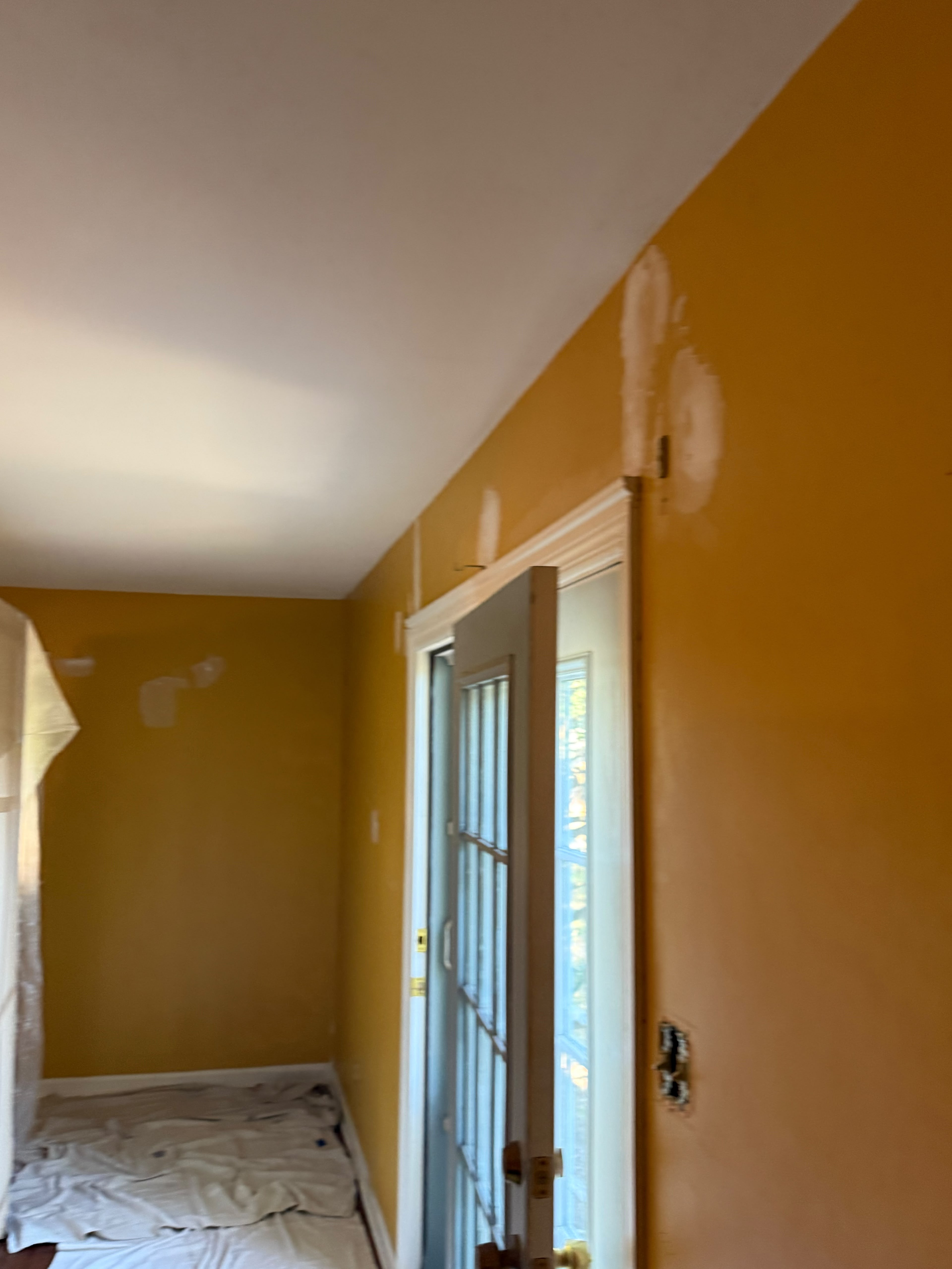 Interior painting in progress