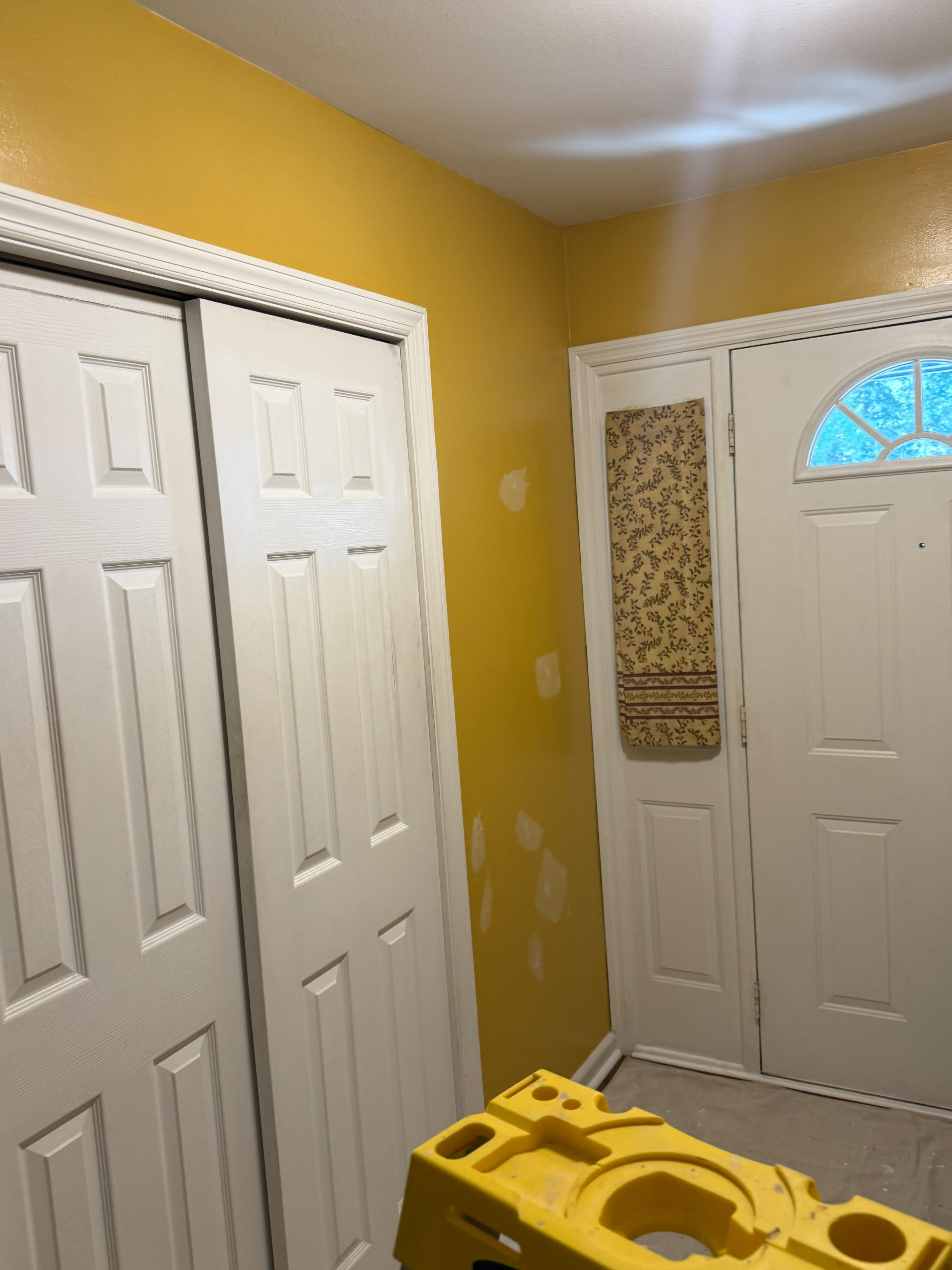 Interior painting in progress